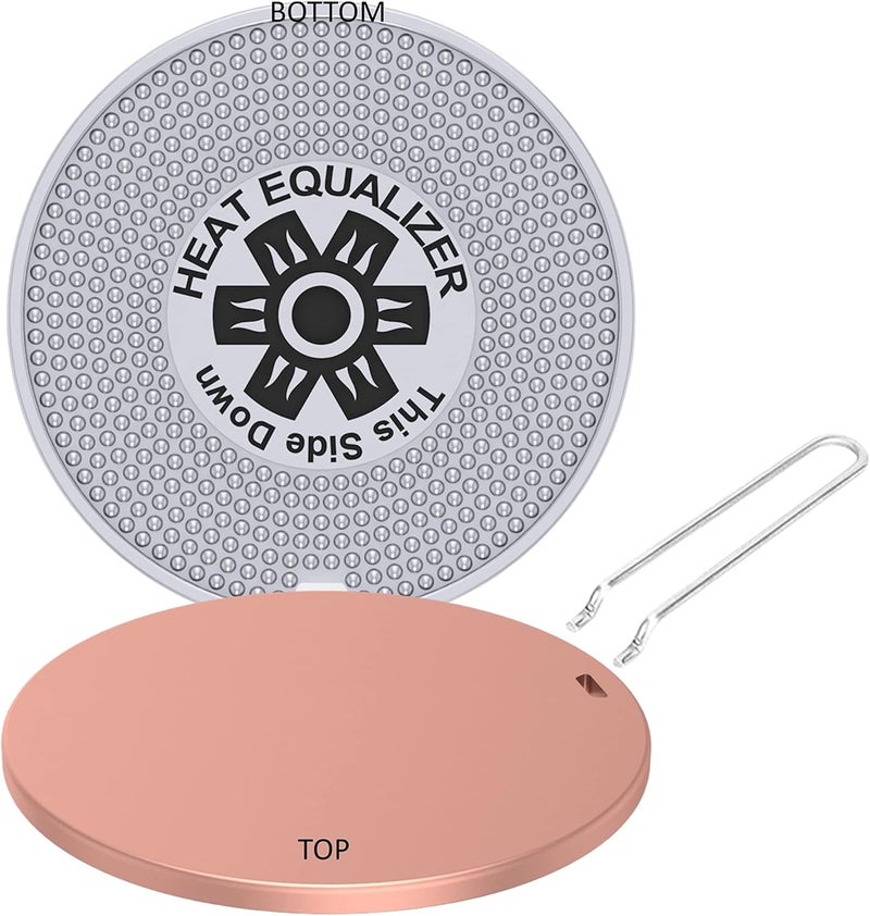 Heat Equalizer -6 inch None Stick Copper finish Heat Diffuser for Gas Stoves – Aluminum & Copper Alloy Hot Plate for Even Cooking-Burner Cover & Simmer Plate - Image 1